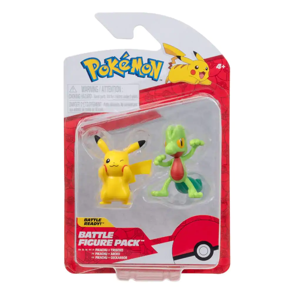 Pokémon Set Figurine de Lupta Primii Parteneri Figura Pachet de 2 Trei copaci & Pikachu #8 poza produsului