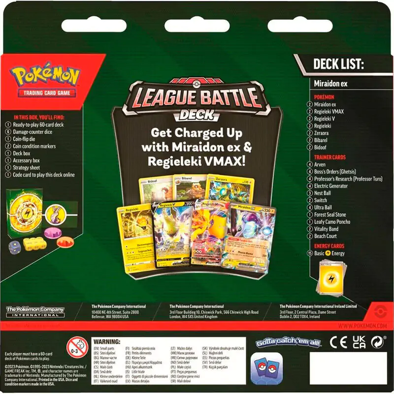 Pokemon League Battle Deck Miraidon Ex joc de cărți de colecție poza produsului