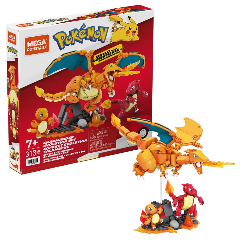 Pokémon Mega Construx Set de construcție Set Evoluție Charmander poza produsului