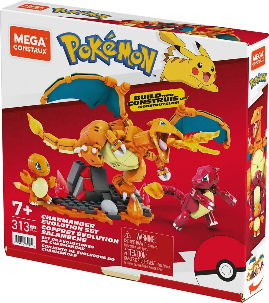 Pokémon Mega Construx Set de construcție Set Evoluție Charmander poza produsului