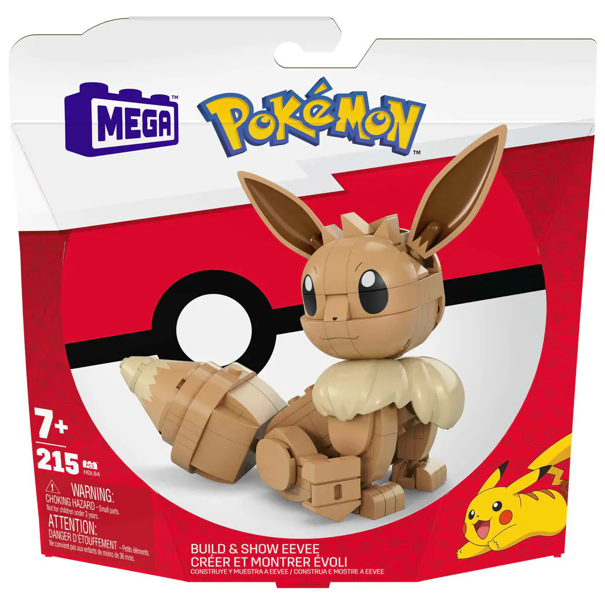 Pokémon Mega Construx Set de construcție Construiește & Arată Eevee 13 cm poza produsului