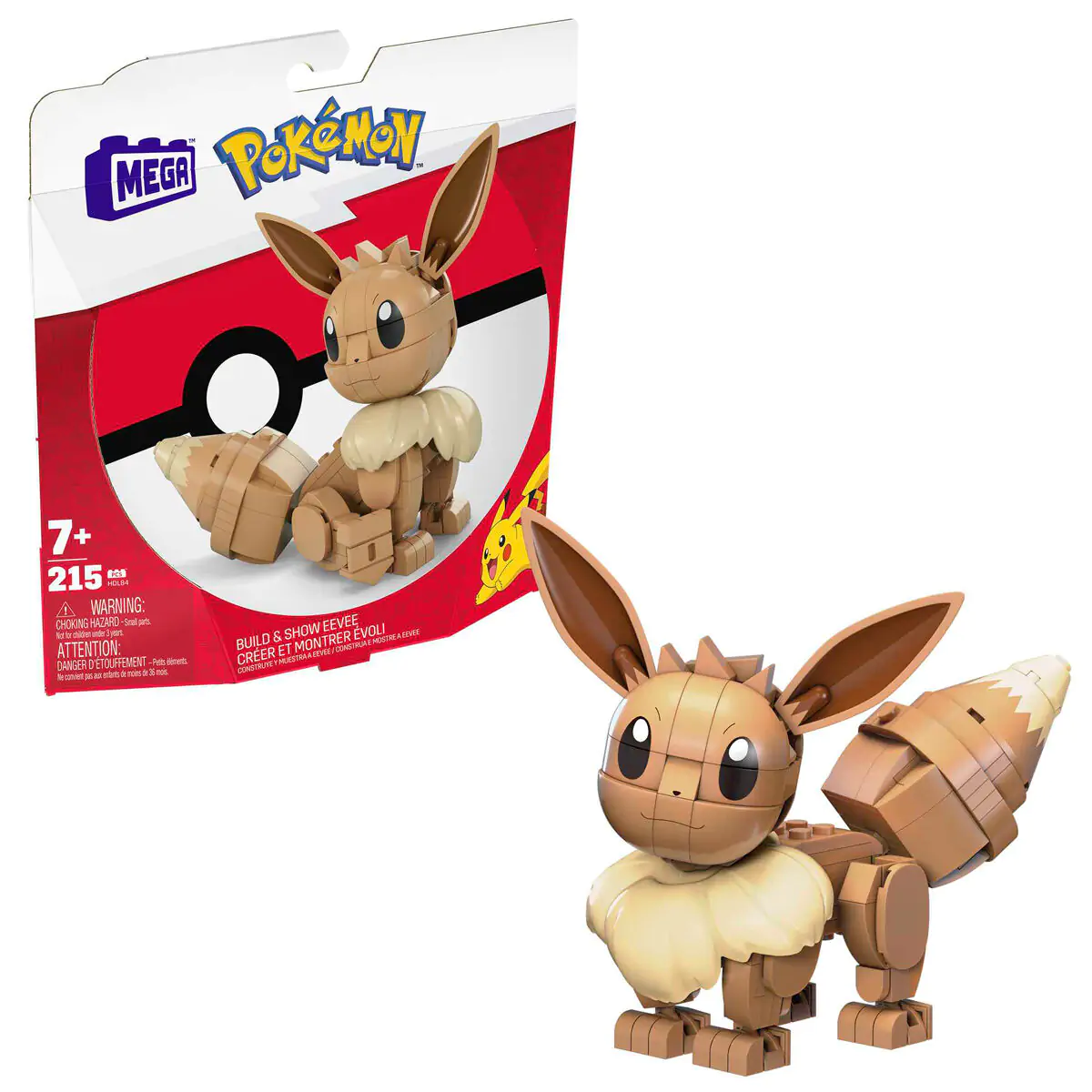 Pokémon Mega Construx Set de construcție Construiește & Arată Eevee 13 cm poza produsului