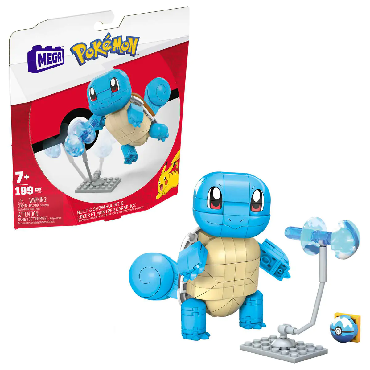 Pokémon Mega Construx Wonder Builders Set de construcție Squirtle 10 cm poza produsului