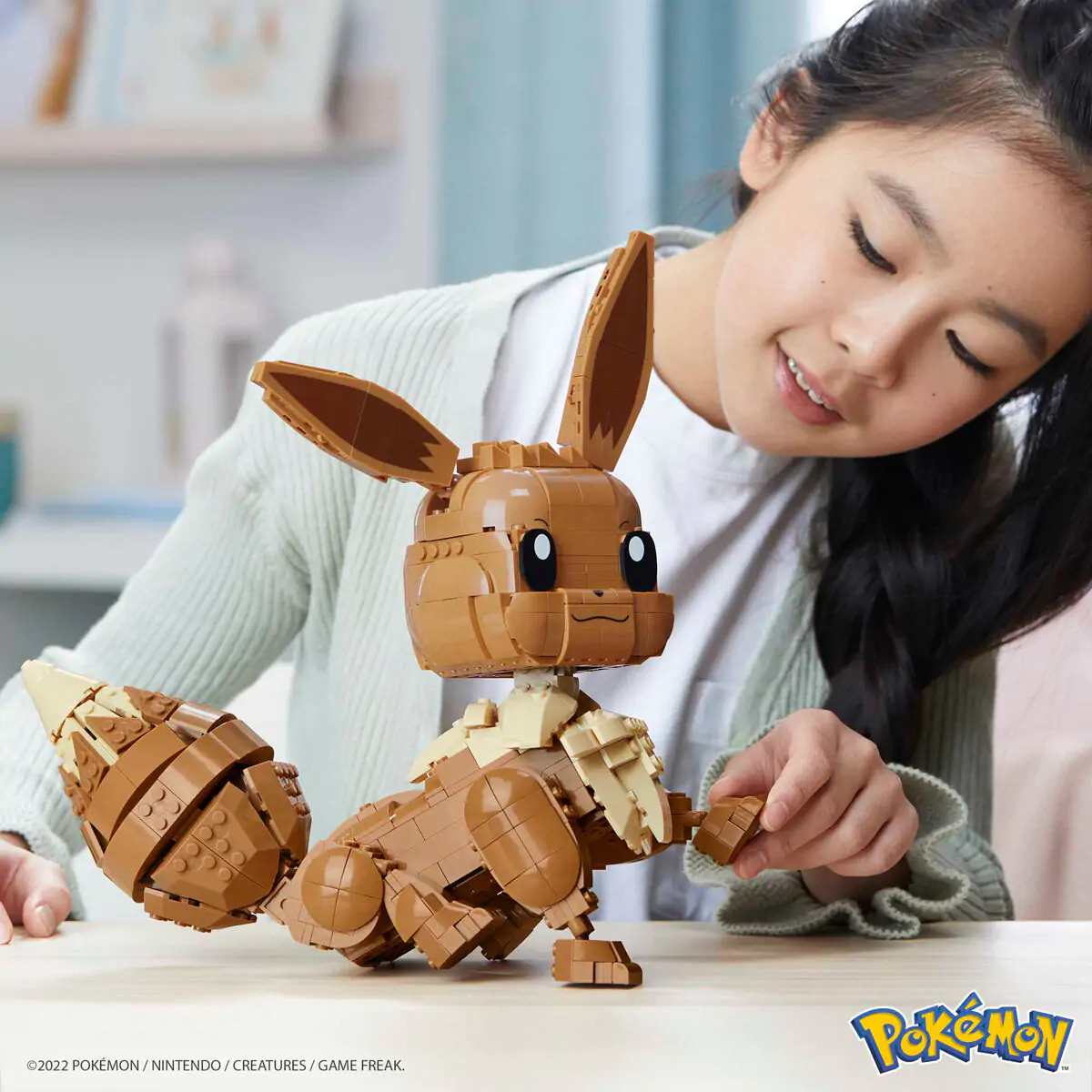 Pokémon Mega Construx Wonder Builders Set de construcție Jumbo Eevee 29 cm poza produsului