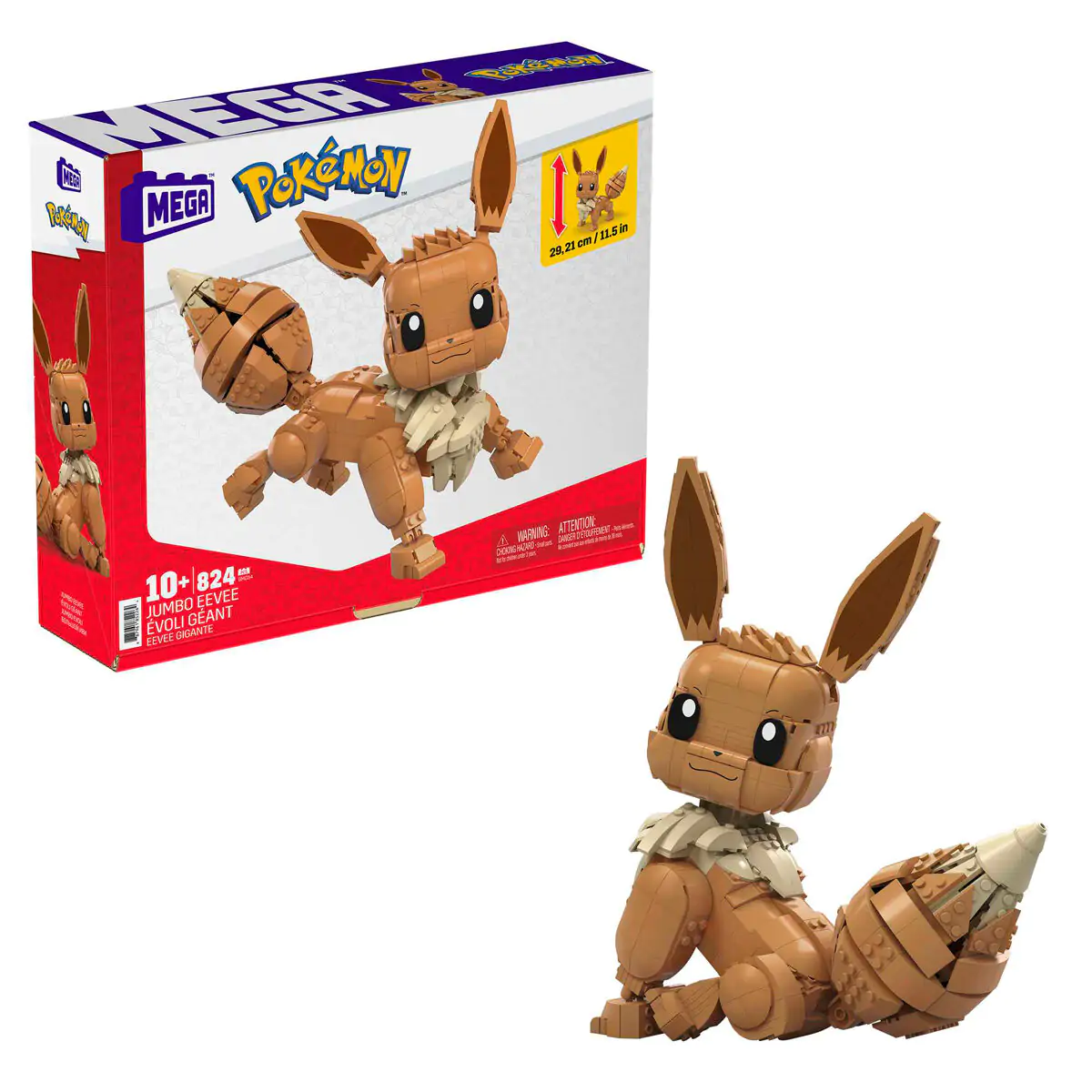 Pokémon Mega Construx Wonder Builders Set de construcție Jumbo Eevee 29 cm poza produsului