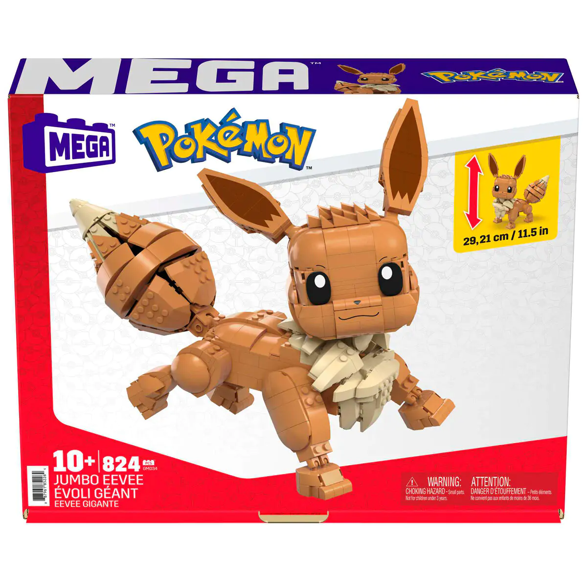 Pokémon Mega Construx Wonder Builders Set de construcție Jumbo Eevee 29 cm poza produsului