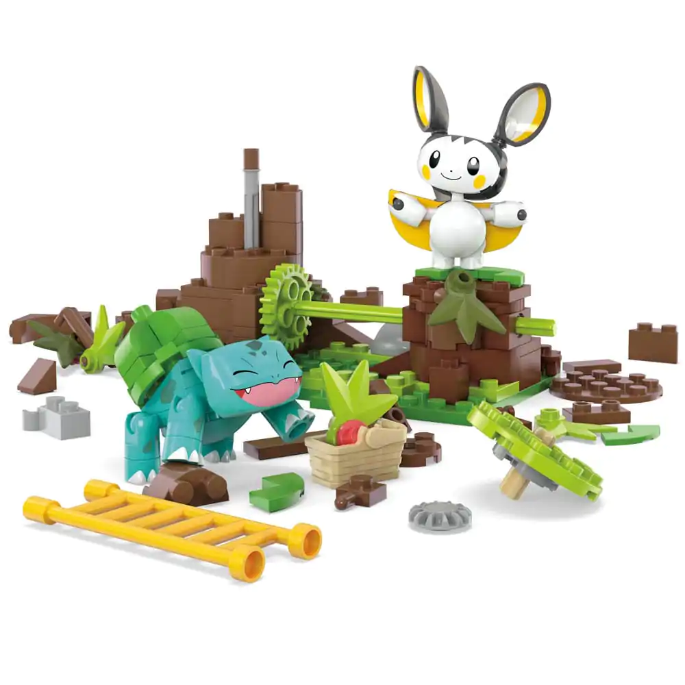 Set de construcție MEGA Pokémon Emolga și Pădurea Fermecătoare a lui Bulbasaur poza produsului