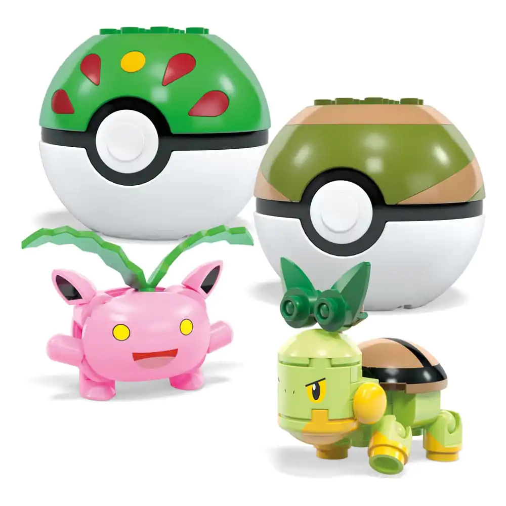 Set de construcție MEGA Pokémon Kit jucărie de construit echipă antrenor tip Iarbă poza produsului