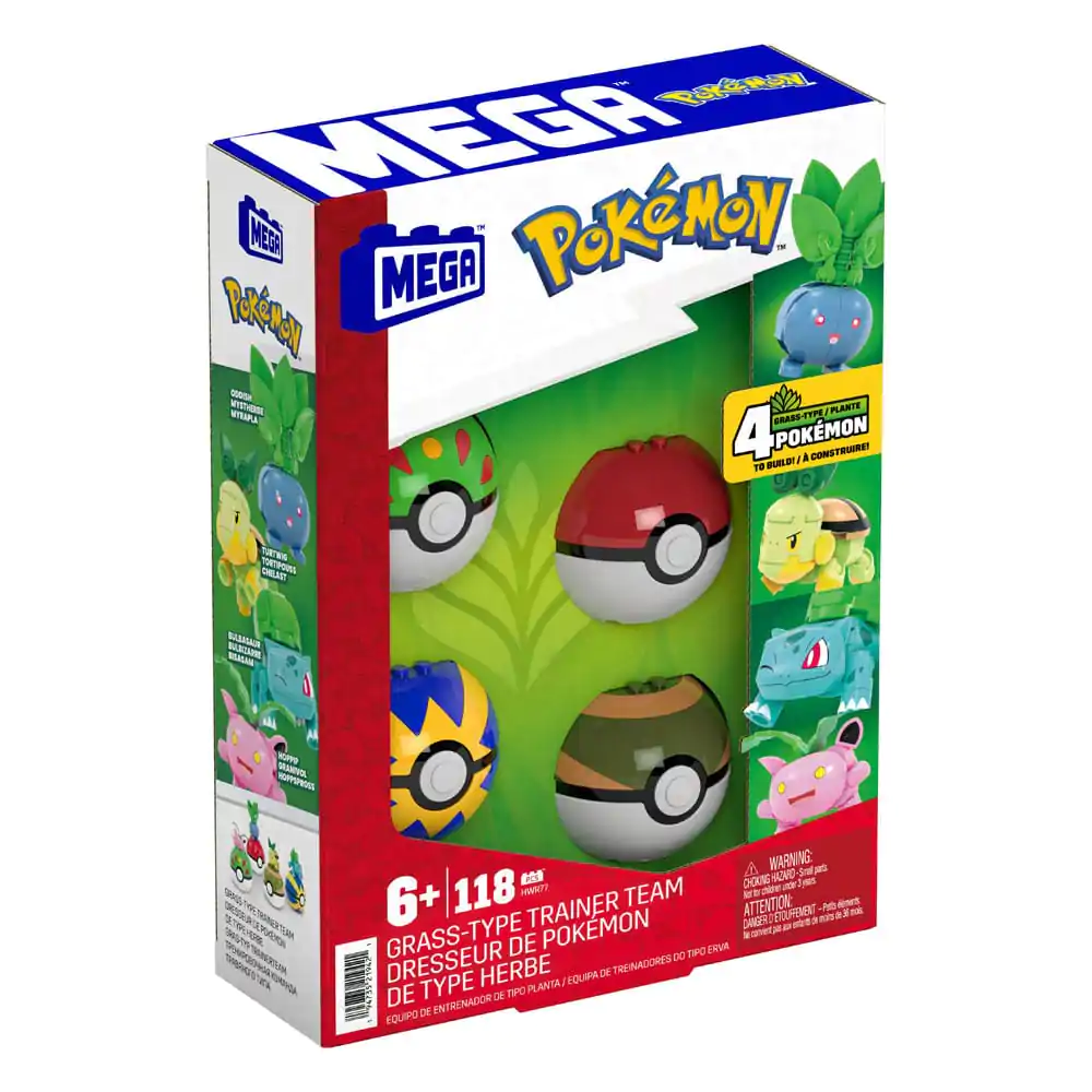 Set de construcție MEGA Pokémon Kit jucărie de construit echipă antrenor tip Iarbă poza produsului