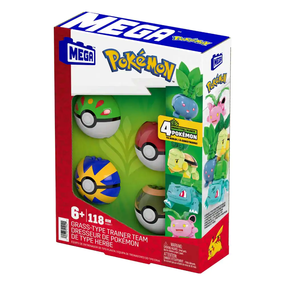 Set de construcție MEGA Pokémon Kit jucărie de construit echipă antrenor tip Iarbă poza produsului