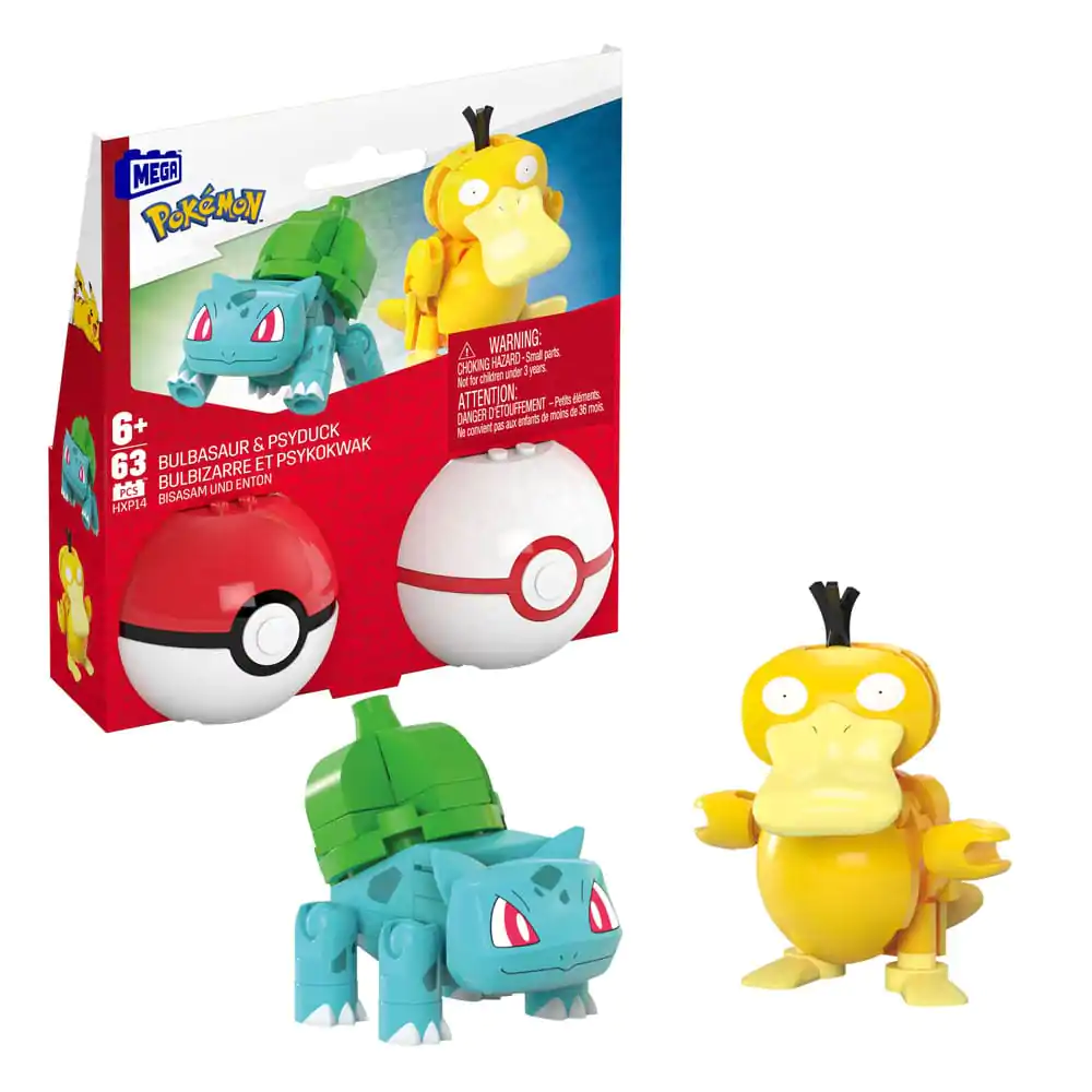 Pokémon MEGA Set de construcție Colecția Poké Ball: Bulbasaur & Psyduck poza produsului