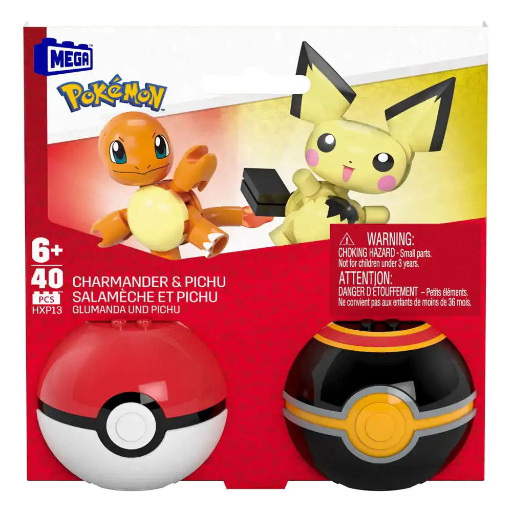 Set de construcție MEGA Pokémon Colecția Poké Ball: Charmander & Pichu poza produsului