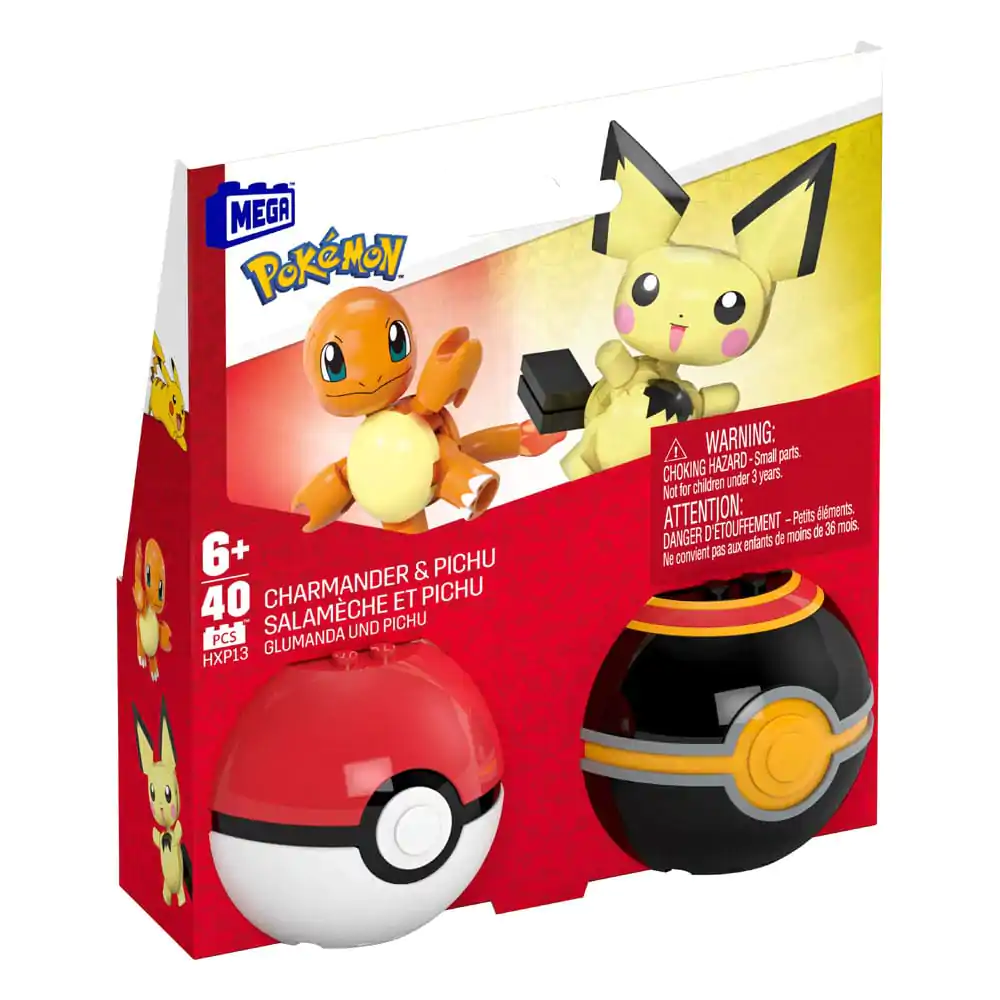 Set de construcție MEGA Pokémon Colecția Poké Ball: Charmander & Pichu poza produsului