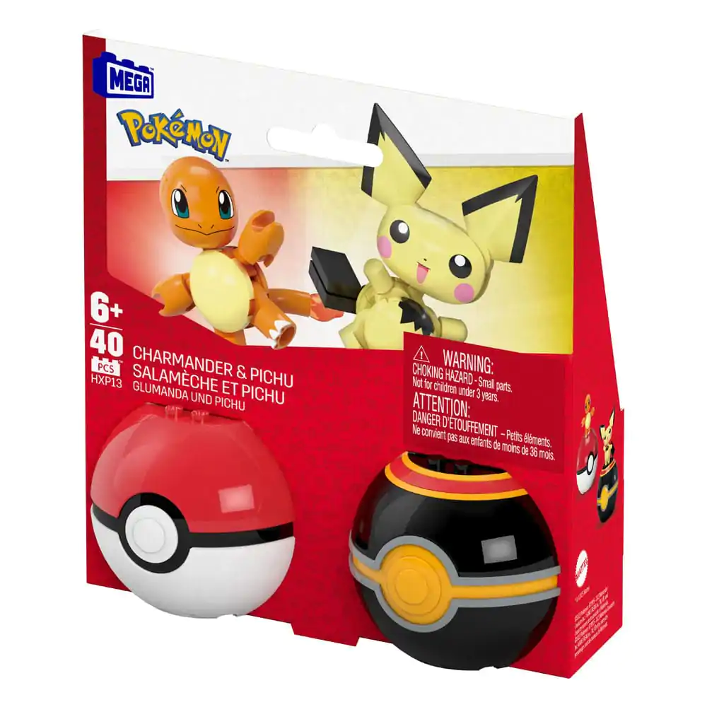 Set de construcție MEGA Pokémon Colecția Poké Ball: Charmander & Pichu poza produsului