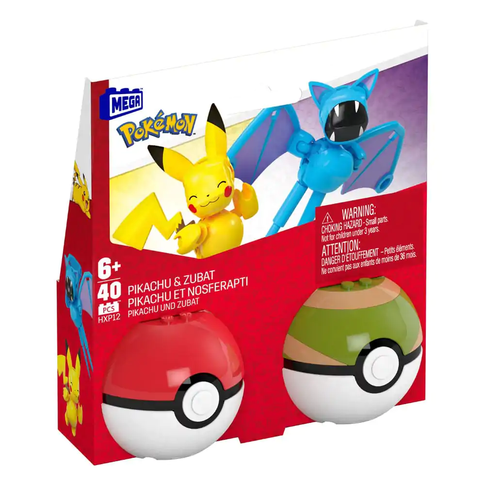 Set de construcție MEGA Pokémon Colecție Poké Ball: Pikachu & Zubat poza produsului