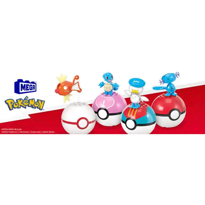 Pokémon Set de construcție MEGA Kit jucărie pentru antrenor de tip apă pentru construit echipa poza produsului