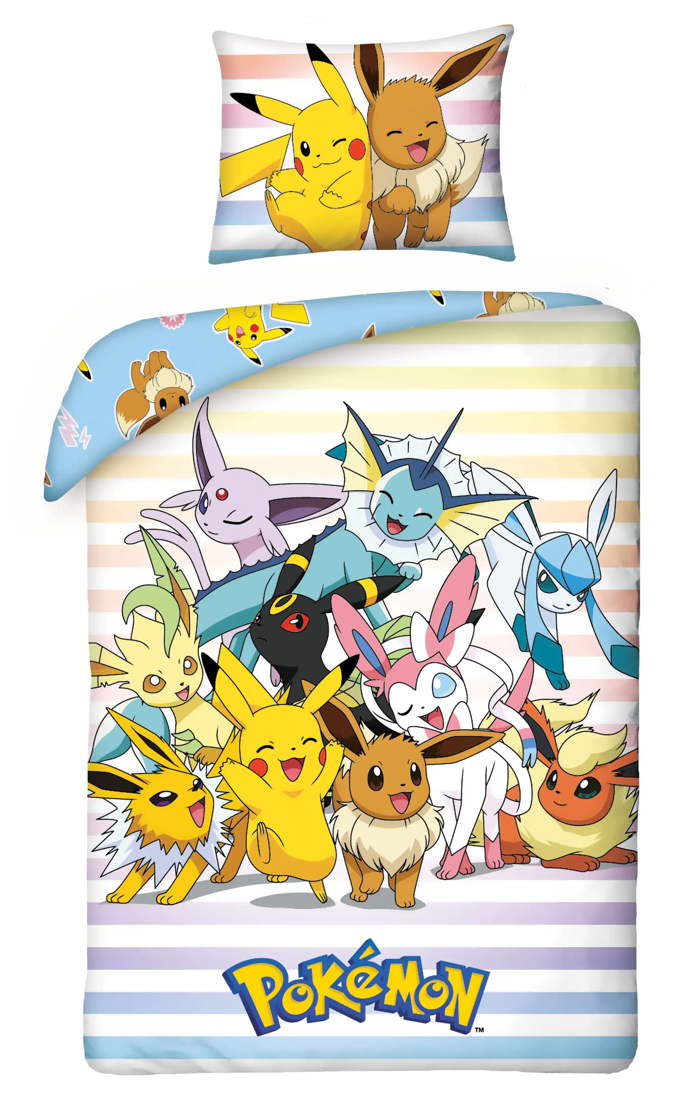 Set Duvet Pokémon Pikachu, Eevee & Friends 140 x 200 cm / 70 x 90 cm poza produsului