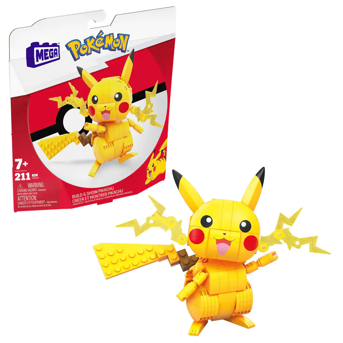 Set de construcție Pokémon Mega Construx Wonder Builders Pikachu 10 cm poza produsului