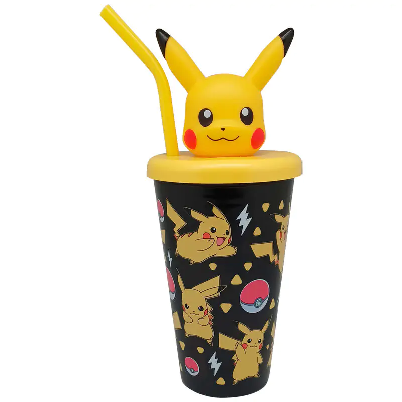 Pokemon Pikachu 3D topper bat cana tumpler 500ml poza produsului