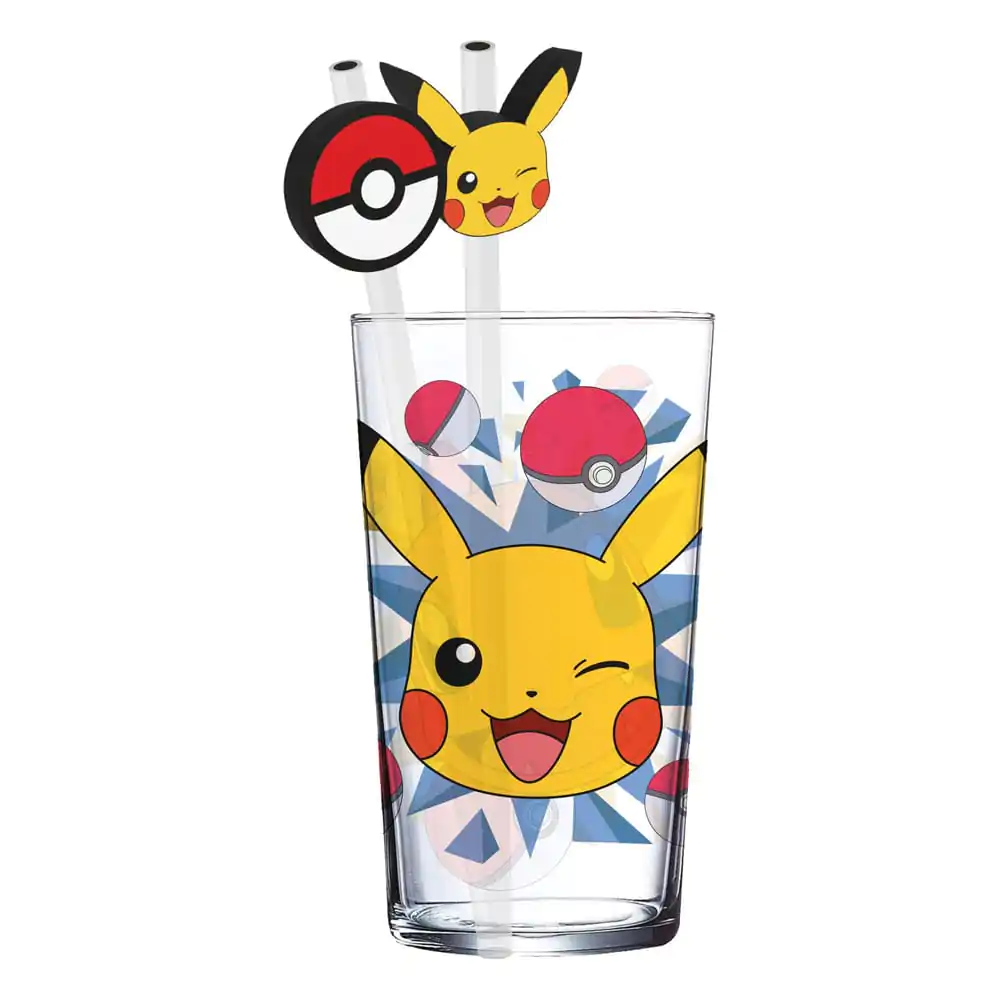 Pahar Pokémon cu paie Pikachu 485 ml poza produsului