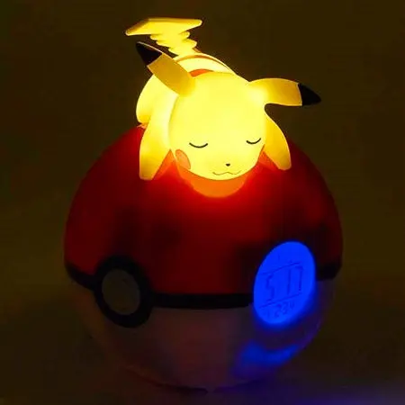 Ceas deșteptător Pokémon Pokeball cu Lumină Pikachu 18 cm poza produsului