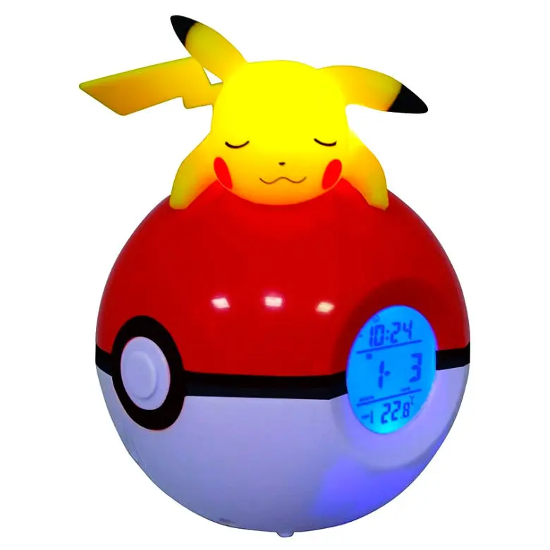 Ceas deșteptător Pokémon Pokeball cu Lumină Pikachu 18 cm poza produsului