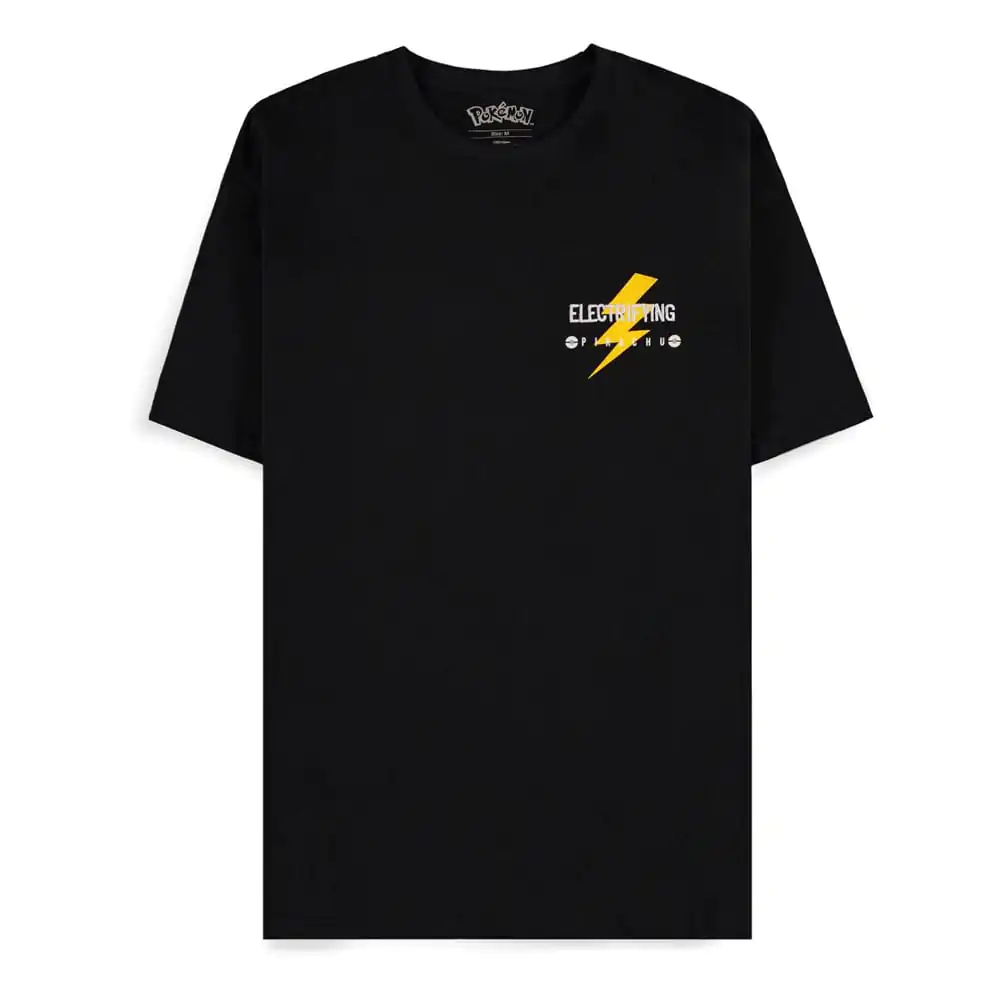 Pokemon Tricou Negru Pikachu Electrifying Line-art poza produsului