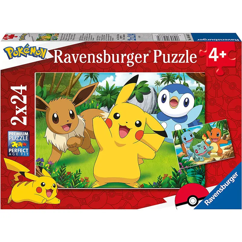 Pokémon Puzzle Jigsaw pentru Copii Pikachu & Friends (2 x 24 piese) poza produsului