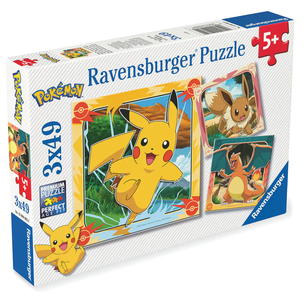 Pokemon puzzle 3x39 piese poza produsului