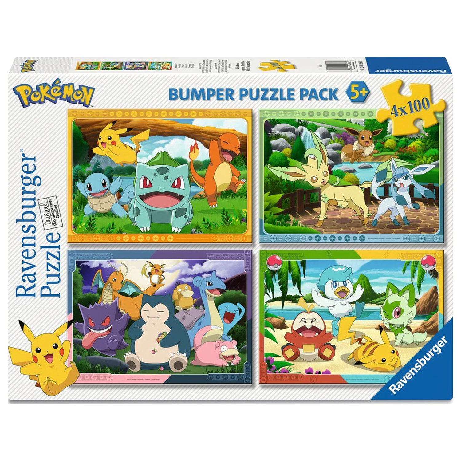 Pokemon puzzle 4x100 piese poza produsului