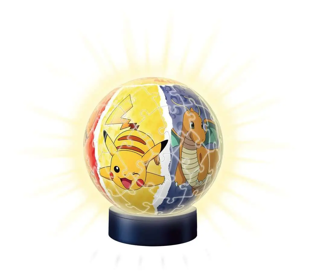 Pokémon Puzzle 3D NightLight Puzzle Ball (72 piese) poza produsului