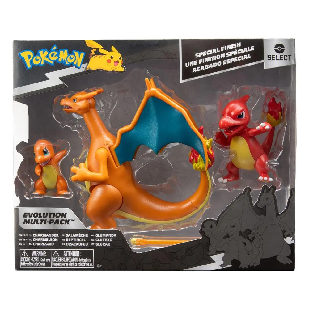 Pokémon Select Action Figures 3-pack Evolution Charmander , Charmeleon , Charizard poza produsului