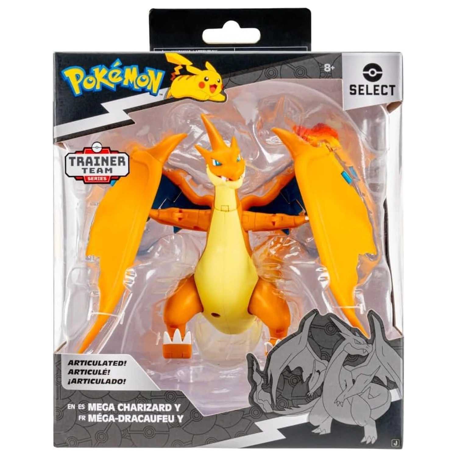 Pokémon Select Super-Articulated Figurina Mega Charizard Y 15 cm poza produsului