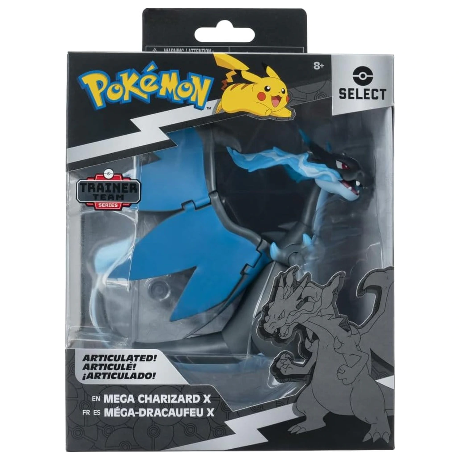Pokémon Select Super-Articulated Figura Mega Charizard X 15 cm poza produsului