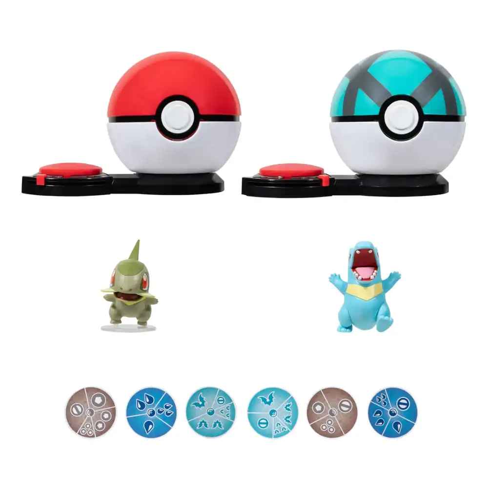 Pokémon Surprise Attack Game Axew & Poké Ball vs. Totodile & Plasă Ball poza produsului