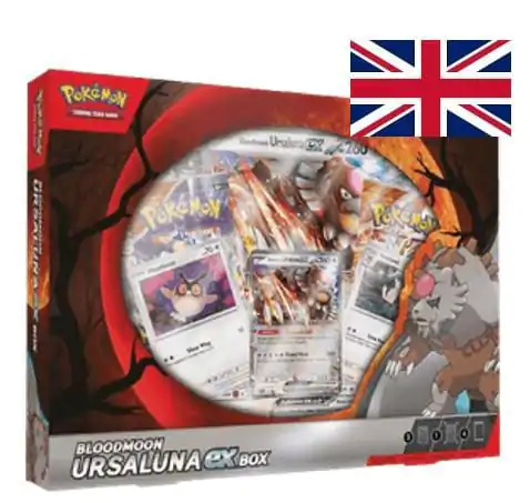 Pokémon TCG Bloodmoon Ursaluna EX Box Noiembrie 2024 *Versiune în engleză* poza produsului