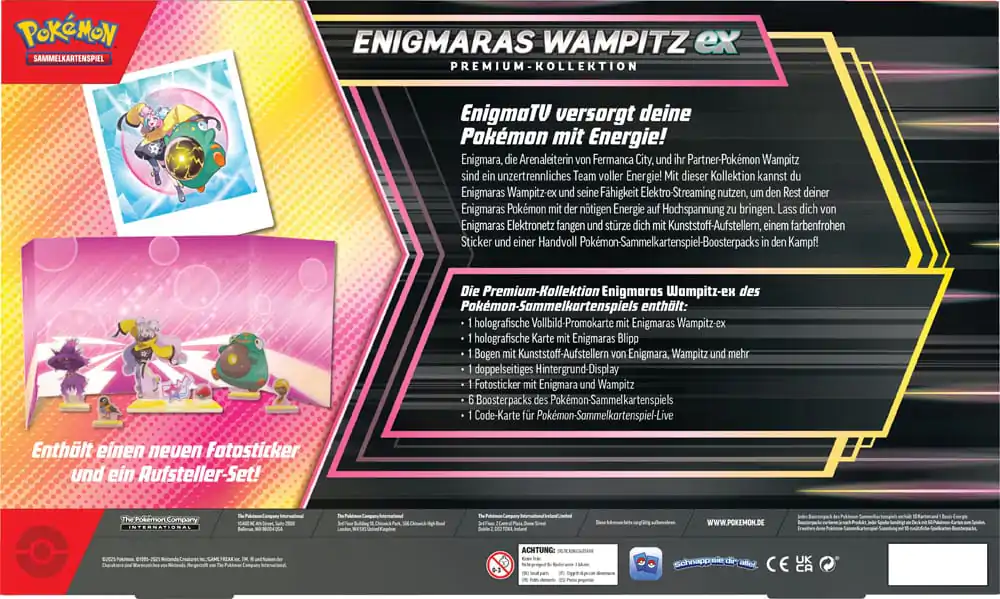 Colecție Premium Pokémon TCG EX Einigmaras Wampitz 2025 *Versiune Germană* poza produsului