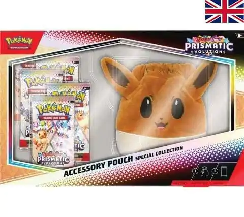 Pokémon TCG Scarlet & Violet 08.5 Prismatic Evolutions Eevee Colecție Pouch Accesorii *Versiune în engleză* poza produsului