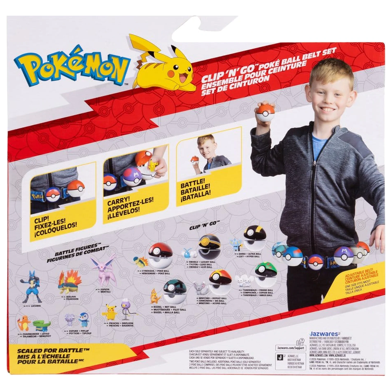 Pokémon Toy Clip 'n' Go Belt Set Fennekin poza produsului