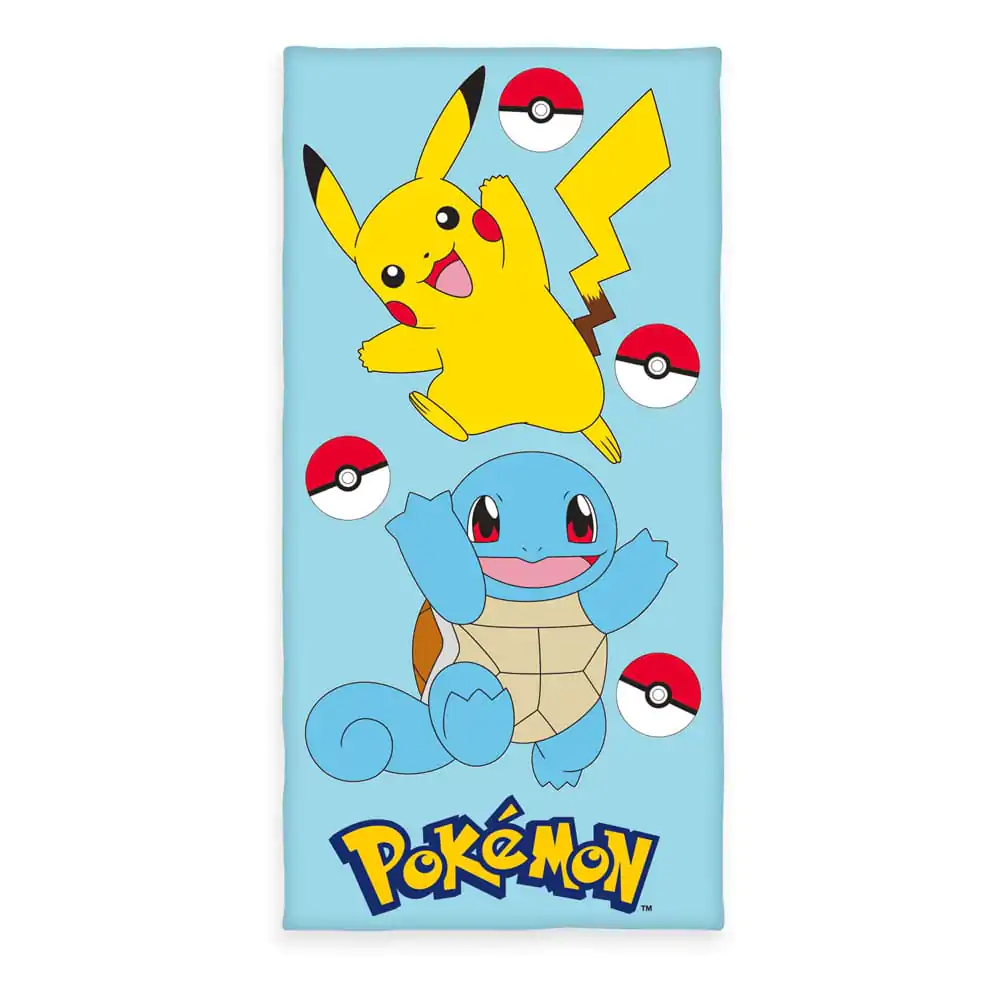 Prosop Pokemon Velour Pikachu & Squirtle 75 x 150 cm poza produsului