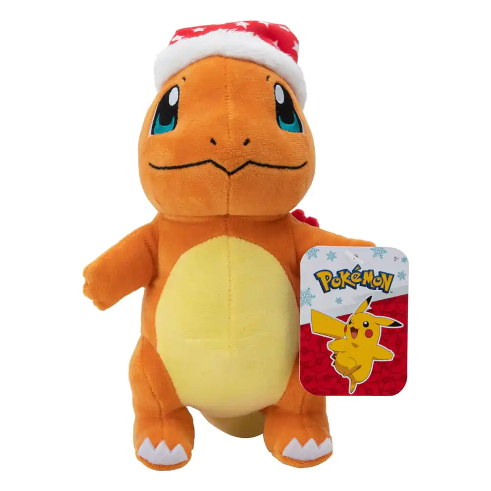 Figurină de pluș Pokémon Charmander de iarnă cu căciulă de Crăciun 20 cm poza produsului