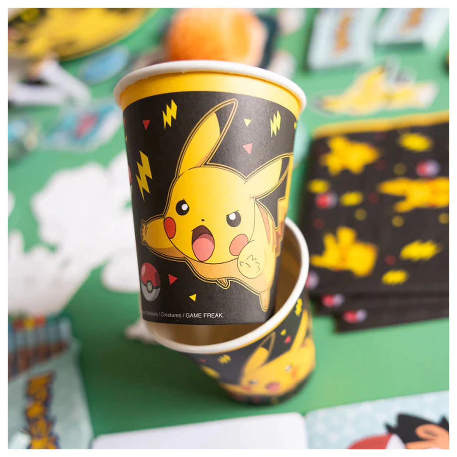 Pokémon Yellow Thunder pahare de hartie 8 bucati 237 ml poza produsului