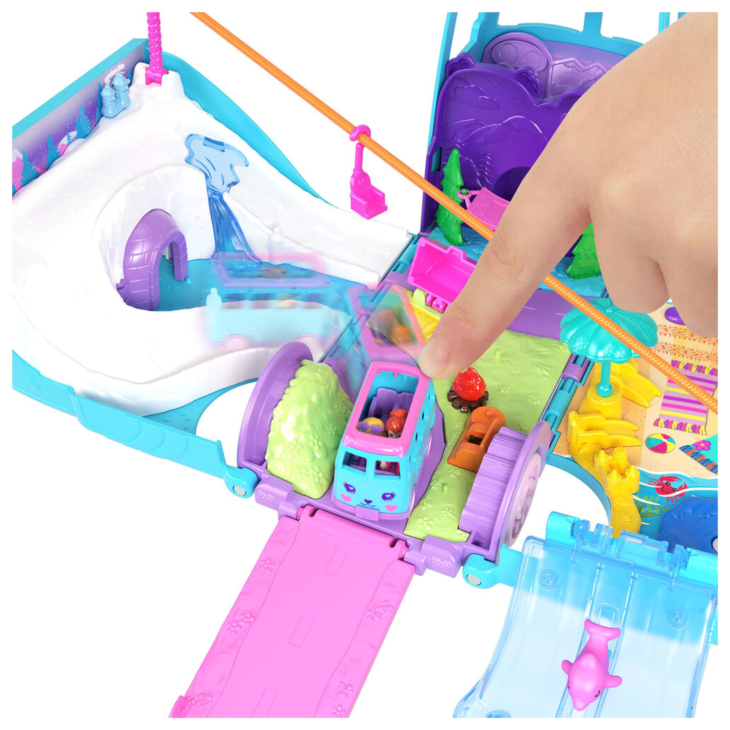 Polly Pocket Animal Adventure Van set de joaca poza produsului