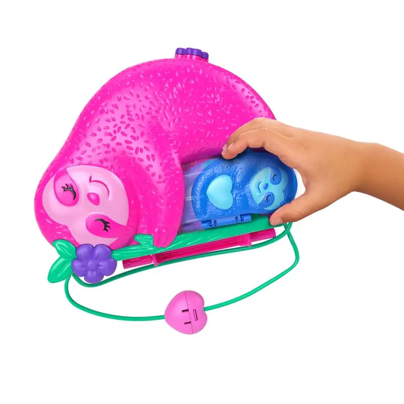 Polly Pocket Family of Sloths 2 in 1 cufar playset poza produsului