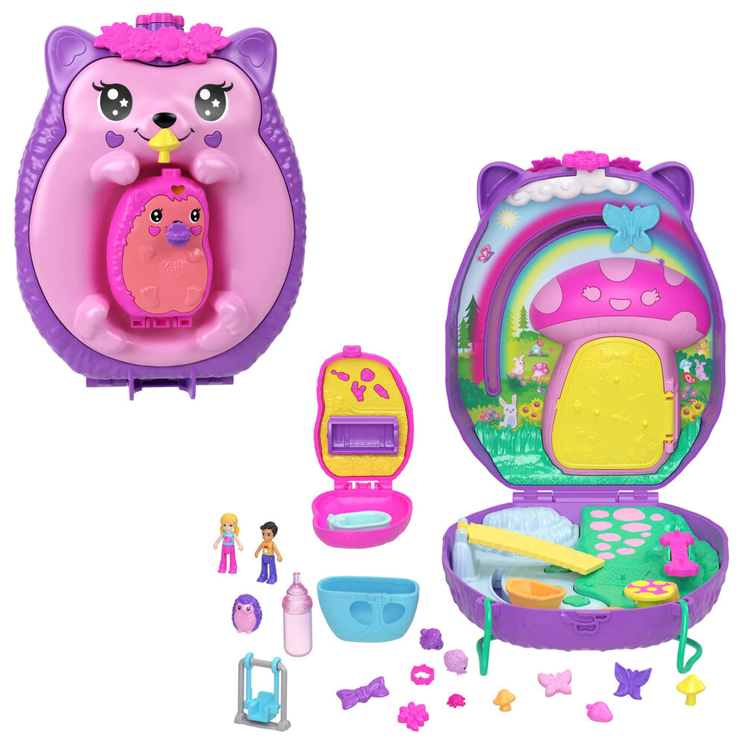 Polly Pocket Mama Hedgehog and Baby set de joaca poza produsului
