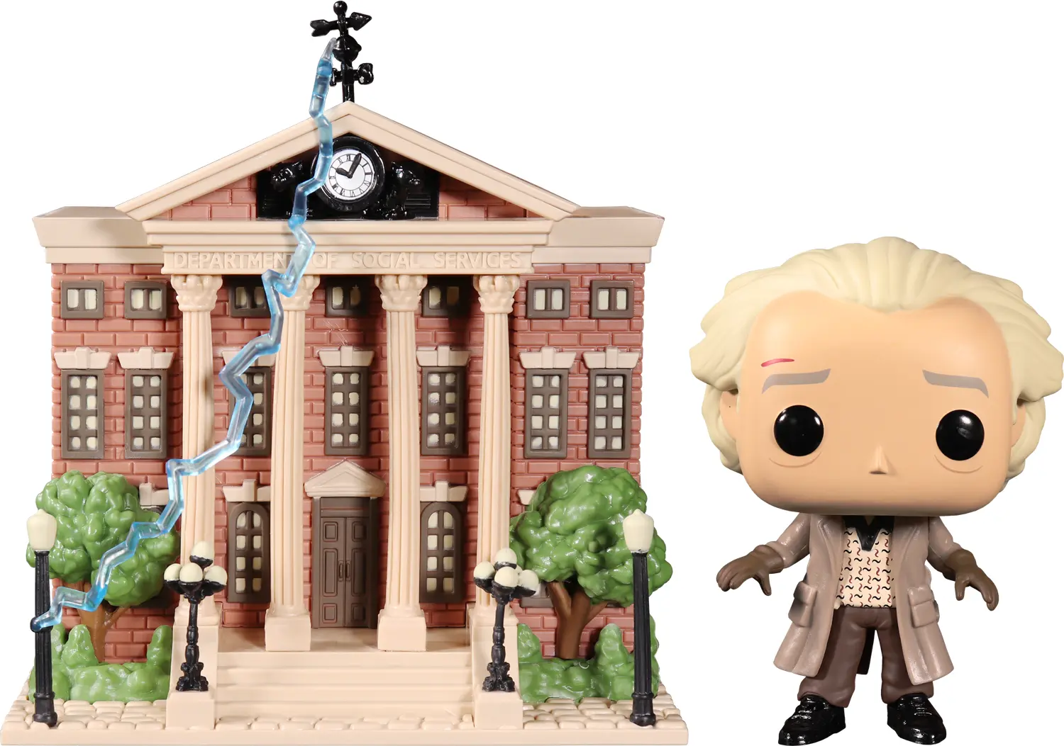 Back to the Future POP! Town Figurina de Vinil Doc cu Turnul cu Ceas 9 cm poza produsului