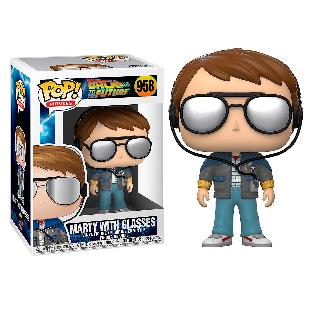 Back to the Future POP! Figurina Vinyl Marty cu ochelari 9 cm poza produsului