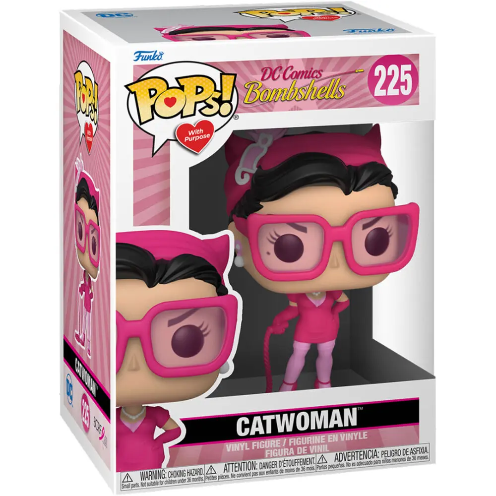 Figurină Vinil DC Comics POP! Heroes BC Awareness - Bombshell Catwoman 9 cm poza produsului