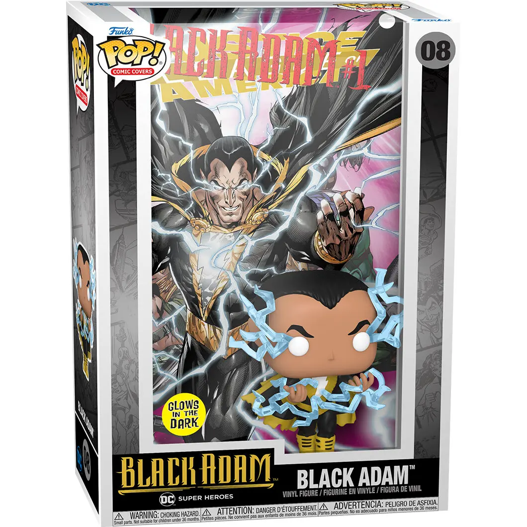 Figurină de vinil DC POP! Comic Cover Black Adam (Glow-in-the-Dark) 9 cm poza produsului