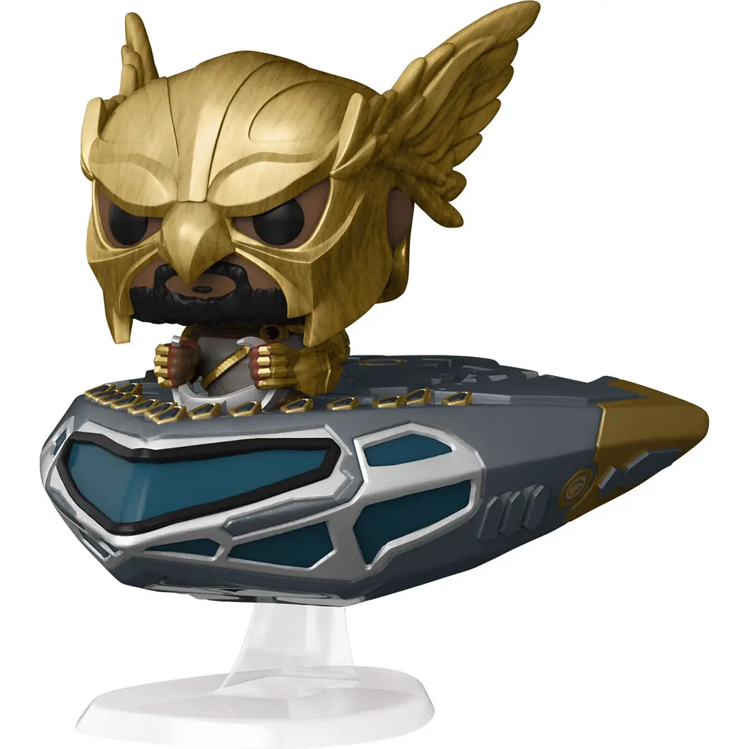 Black Adam POP! Rides Figurina Vinyl Super Deluxe Hawkman în Cruiser 15 cm poza produsului